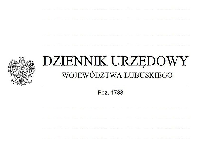 Rozporządzenie Wojewody Lubuskiego nr. 1733 z dnia 8 września 2022 r.