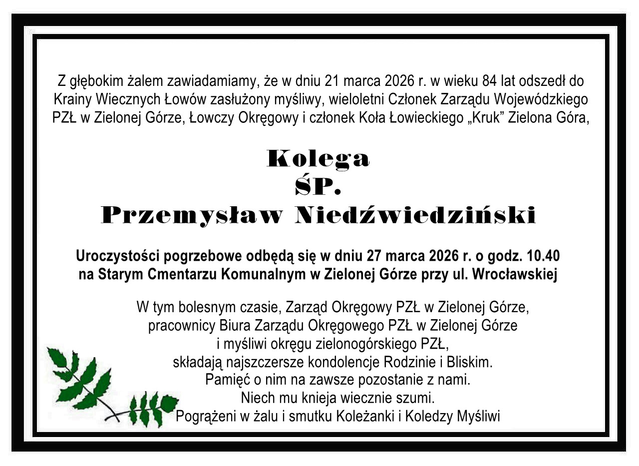 Ostatnie pożegnanie Kol. Przemysława Niedźwiedzińskiego