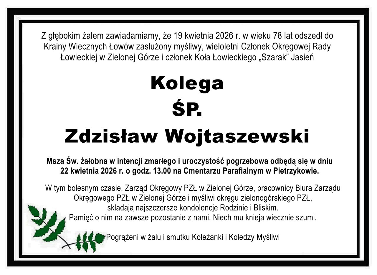Ostatnie pożegnanie Kolegi Zdzisława Wojtaszewskiego