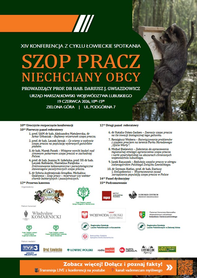 Szop Pracz – niechciany obcy. XIV Konferencja z cyklu Łowieckie Spotkania